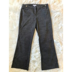 New York & Co Gray Microcheck Dress Pants 6P